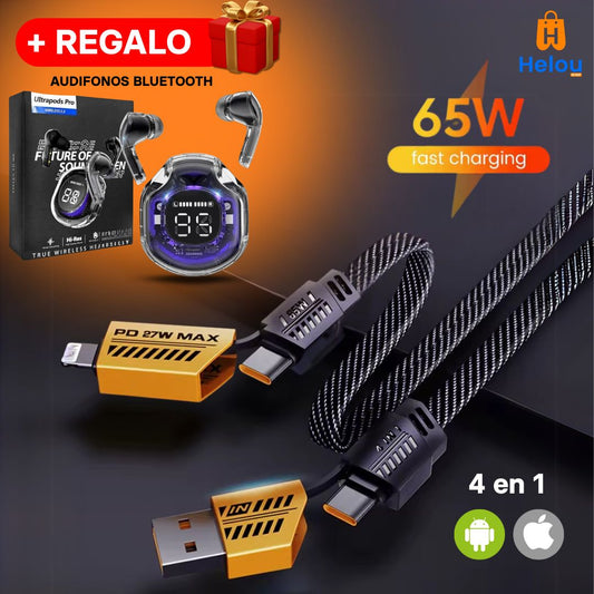 CABLE MOSTER 4 EN 1 PRO + REGALO